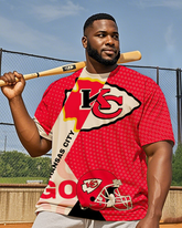 T-shirt à manches courtes pour hommes de grande taille Chiefs